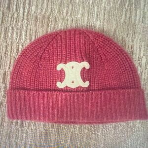 Kids Red Knit Beanie